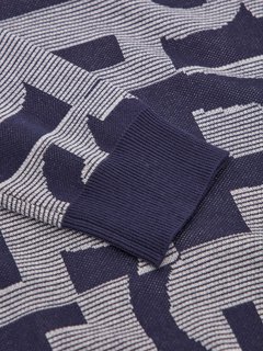 Denny Allover Logo svetr Modrá, Multi barva Muži