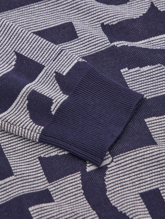 Denny Allover Logo svetr Modrá, Multi barva Muži