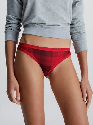 Lace Edge bikiny 3ks – Calvin Klein Underwear, Červená barva Ženy