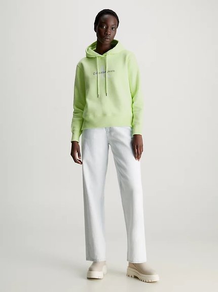 Módní Monologo Regular mikina, Zelená barva, 2024