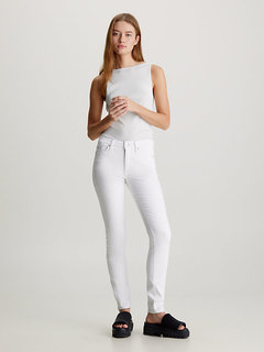 Luxusní Mid Rise Skinny jeans, Bílá barva, 24/30, 25/30, 26/30, 27/30, 28/30, 29/30, 30/30, 31/30