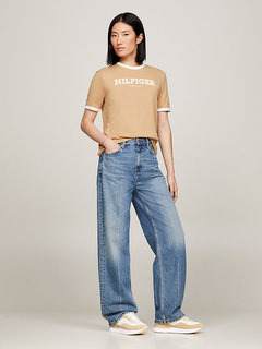 Tommy Hilfiger – Lux Monogram Runner tenisky, Hnědá barva 1