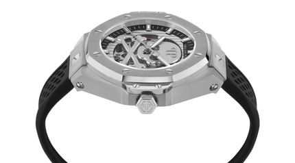 Módní $KELETON ROYAL hodinky, Černá, Stříbrná barva, 2024