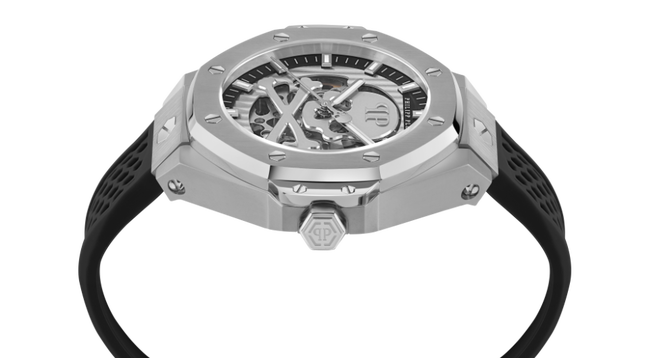 Módní $KELETON ROYAL hodinky, Černá, Stříbrná barva, 2024