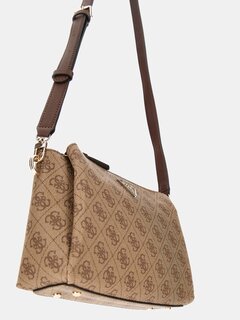 Luxusní Noelle Tri Compartment crossbody, Béžová, Hnědá barva, T/U