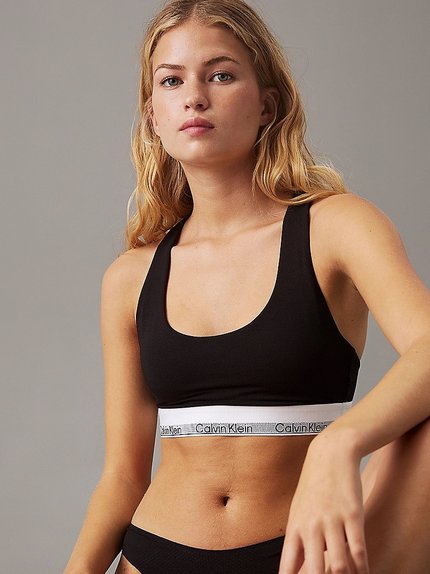 Módní Unlined Bralette podprsenka, Černá barva, 2024