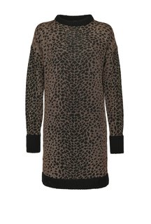 Pinko – Pressione šaty, Černá, Hnědá barva