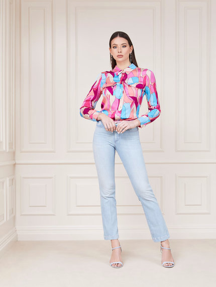 Módní Essence košile, Multi, Růžová barva, 2022
