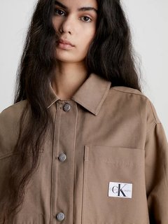 Luxusní Badge Utility košile, Hnědá barva, XS, S