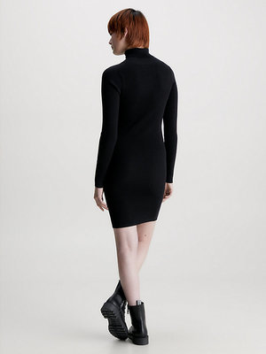 Badge šaty – Calvin Klein Jeans, Černá barva Ženy