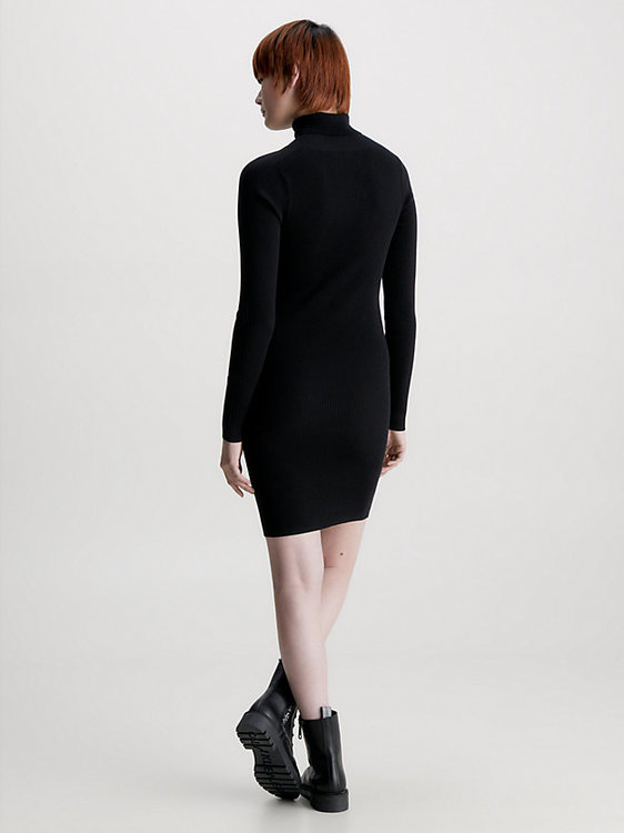 Badge šaty – Calvin Klein Jeans, Černá barva Ženy