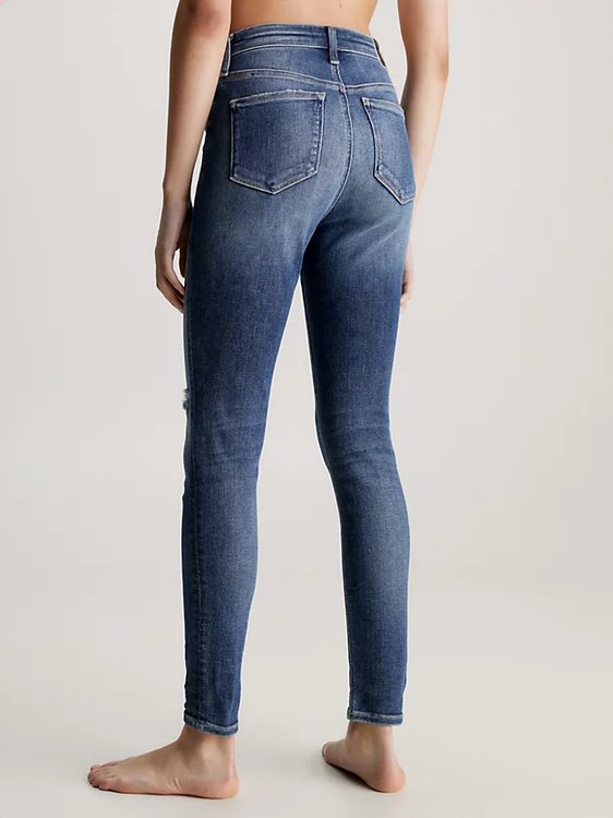 High Rise Super Skinny jeany – Calvin Klein Jeans, Modrá barva Ženy