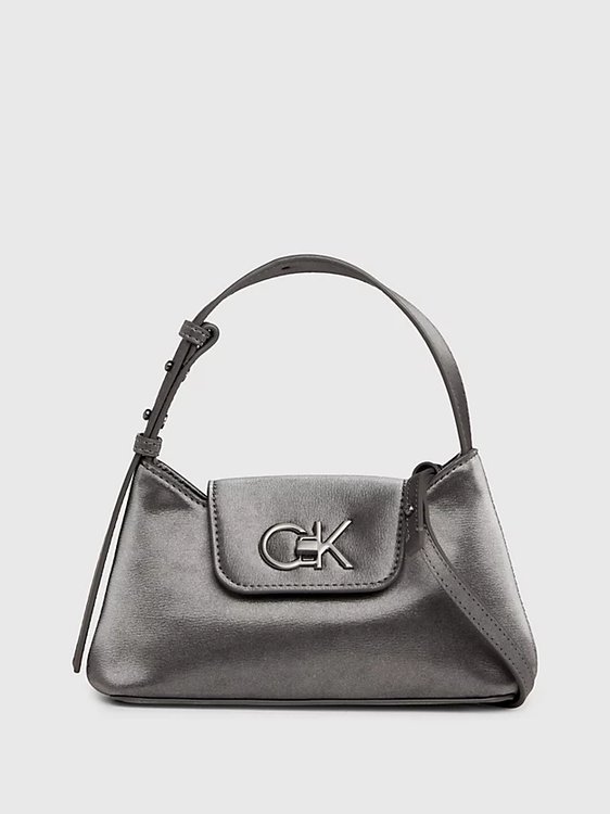 Calvin Klein Jeans – Re-Lock crossbody, Šedá, Stříbrná barva