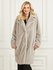 Módní Bianca Faux Fur kabát, Šedá barva, 2023