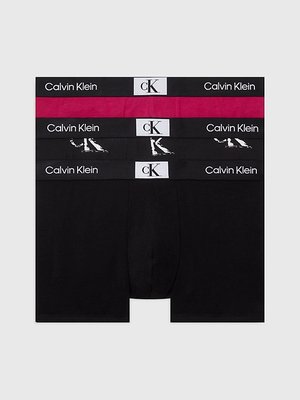 Calvin Klein Underwear – CK 96 Cotton boxery 3ks, Černá, Červená barva