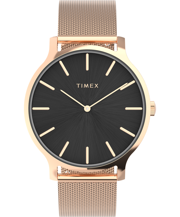 TIMEX – Transcend hodinky, Černá, Růžové zlato barva