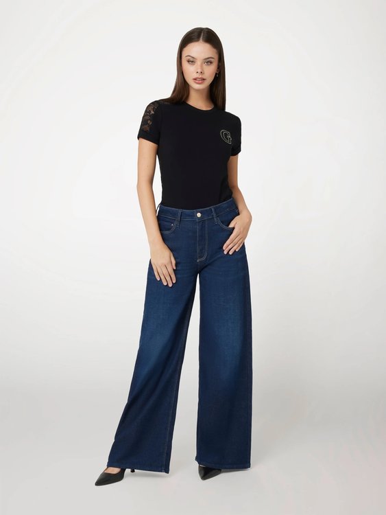 Lace triko – GUESS, Černá barva Ženy