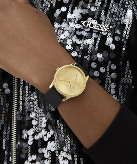 GUESS – Roxy hodinky, Černá, Zlatá barva 1