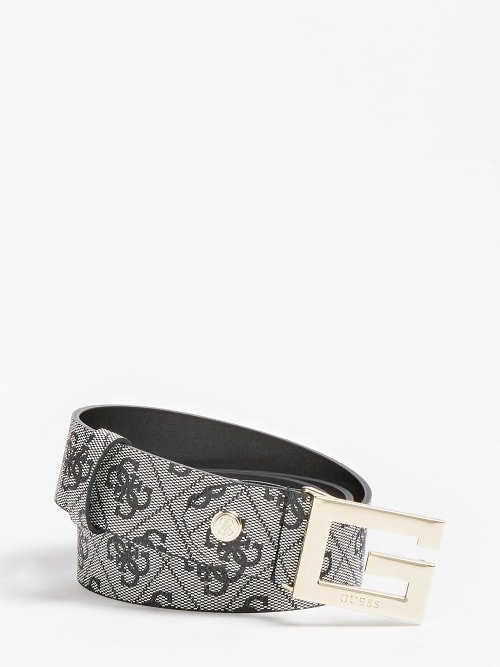 Guess – Brightside pásek, Černá, Zlatá barva