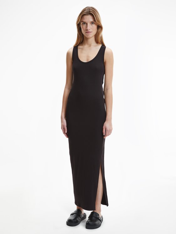 Luxusní Modal šaty, Černá barva, XS, S, M, L 1