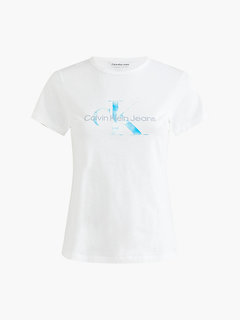 Aqua monogram tričko Bílá barva Ženy