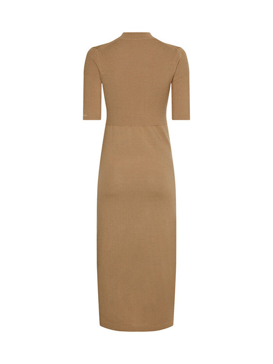 Luxusní Úpletové šaty, Krémová barva, XS, S, M, L