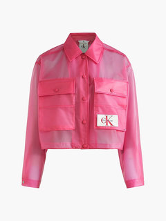 Transparentní bunda Růžová barva Ženy