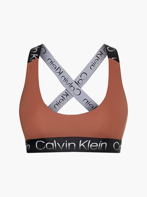 Calvin Klein Performance – Gym podprsenka, Hnědá, Oranžová barva