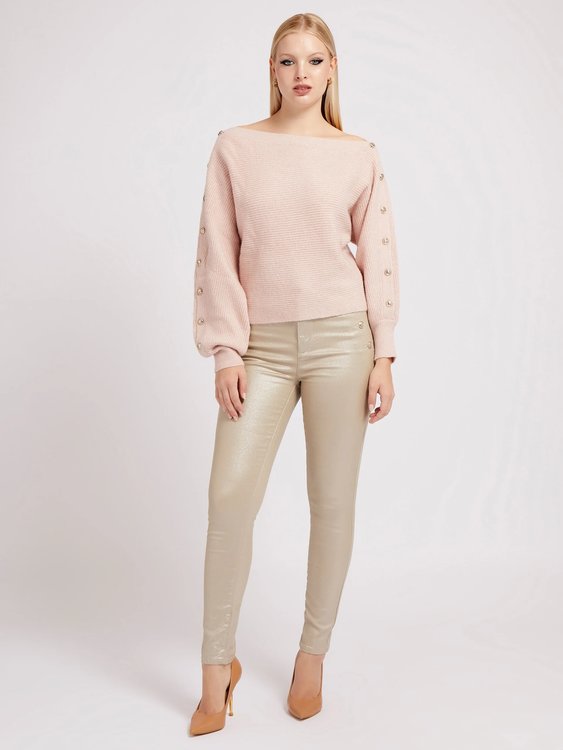 Módní Mega svetr, Růžová barva, 2022