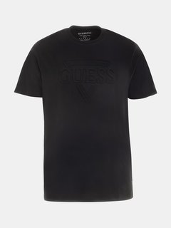 GUESS, Černá barva Embossed triko