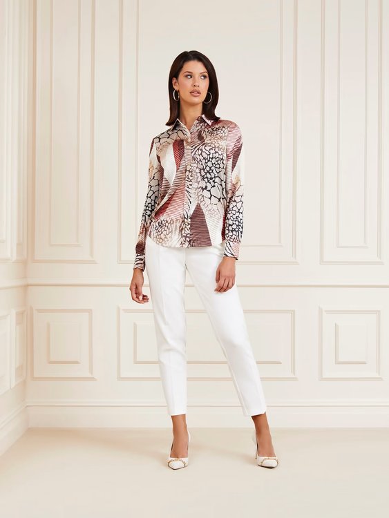 Módní Melissa košile, Béžová barva, 2023