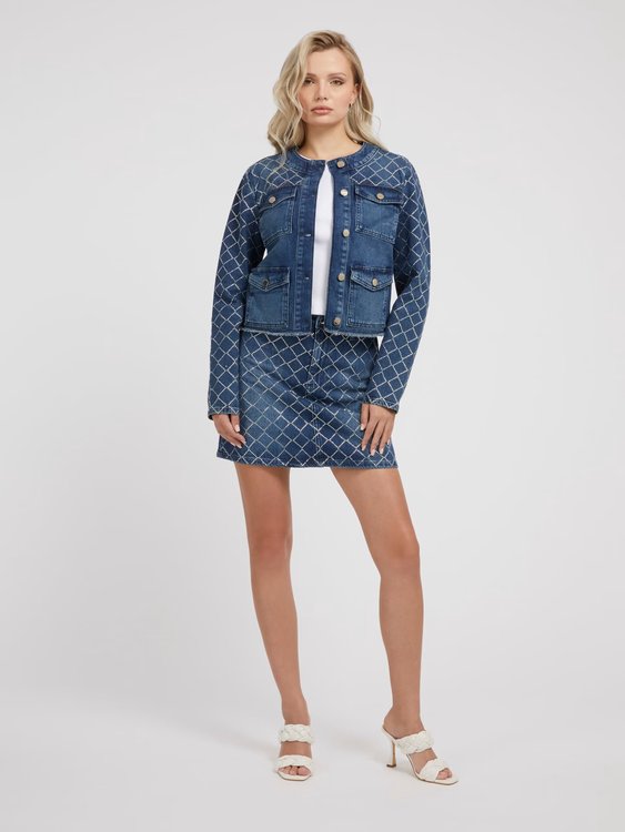 Módní Larissa bunda, Modrá barva, 2023