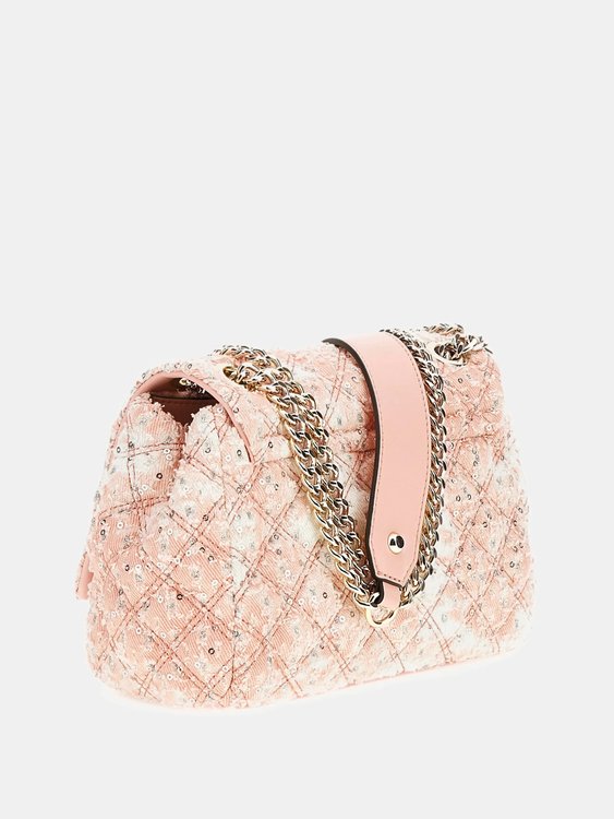 Luxusní Rianee Quilt crossbody, Růžová barva, -