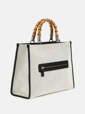 Kerima Bamboo 2 velká kabelka – GUESS, Černá barva Ženy