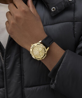 GUESS – Regal hodinky, Černá, Zlatá barva 1