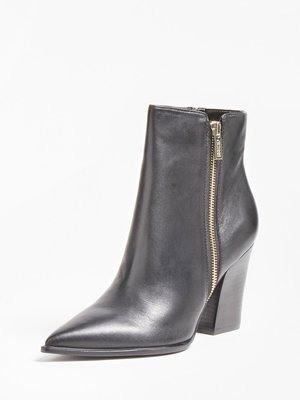 Guess – Jakira Genuine krátké kozačky, Černá barva