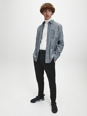 Flannel Košile – Calvin Klein, Šedá barva Muži, Muži