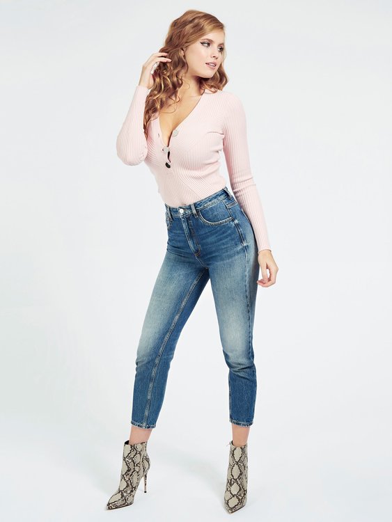 Scarlett svetr – Guess, Růžová barva Ženy, Ženy