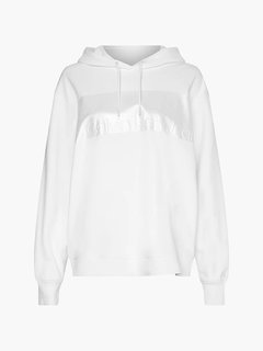 Calvin Klein Jeans – Shiny logo mikina, Bílá barva 1