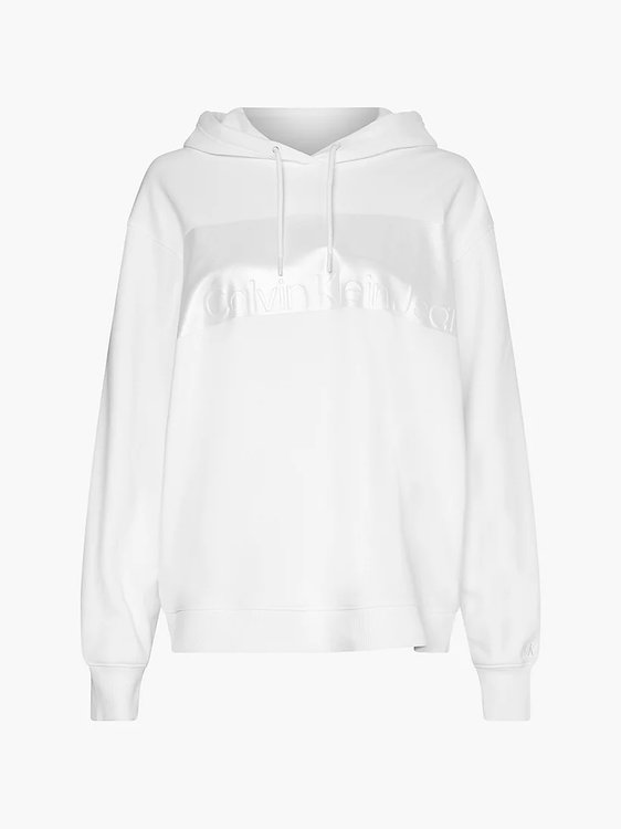 Calvin Klein Jeans – Shiny logo mikina, Bílá barva 1