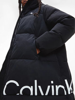 Oversized puffer kabát – Calvin Klein Jeans, Černá barva Ženy 1