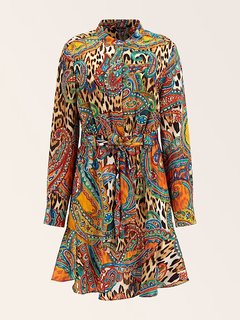 Luxusní Phoenix Rising šaty, Multi, Oranžová barva, 38, 40, 44