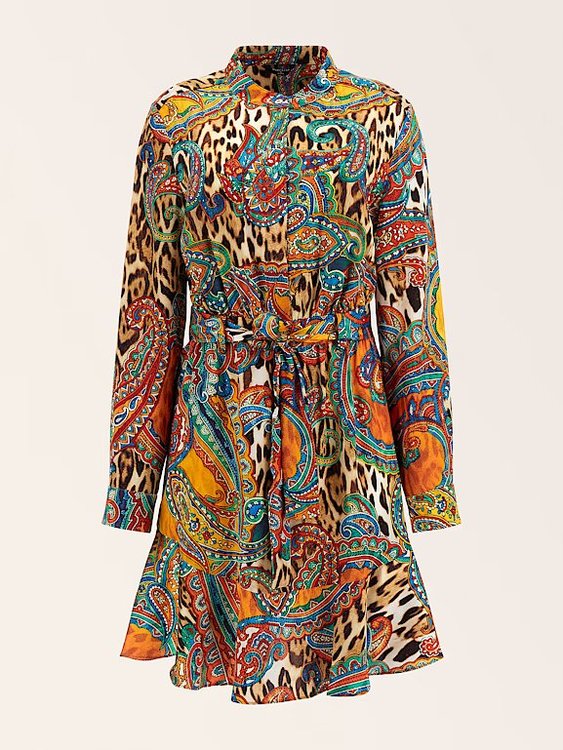 Luxusní Phoenix Rising šaty, Multi, Oranžová barva, 38, 40, 44