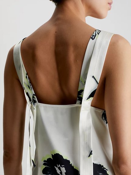 Módní Modern Floral šaty, Bílá barva, 2023