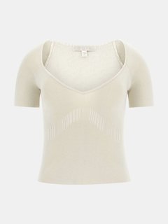 Luxusní Alcosta svetr, Krémová barva, S, M