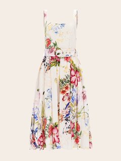 Luxusní Glorious Garden šaty, Béžová, Bílá, Multi barva, 38, 40, 42, 44