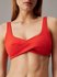 Módní CK Structured Twist plavky - Horní díl, Červená barva, 2024
