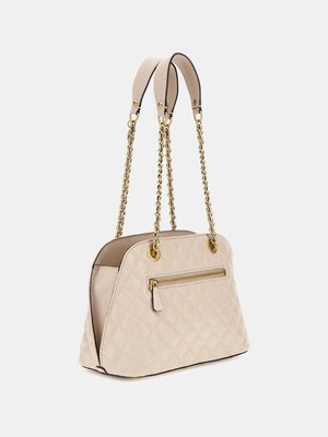 Giully Dome velká kabelka – GUESS, Krémová barva Ženy