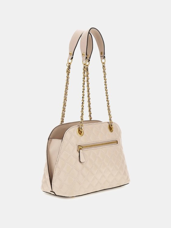 Giully Dome velká kabelka – GUESS, Krémová barva Ženy