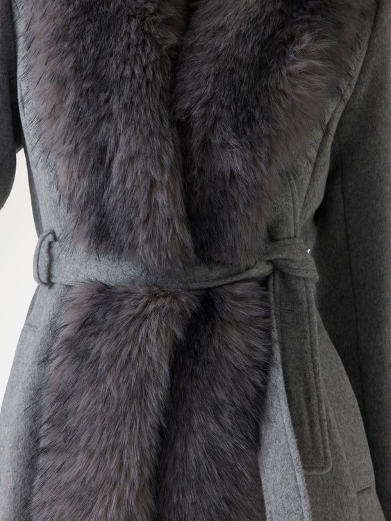 Luxusní Valerie kabát, Šedá barva, 38, 40, 42